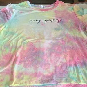 Tye die crop NWT